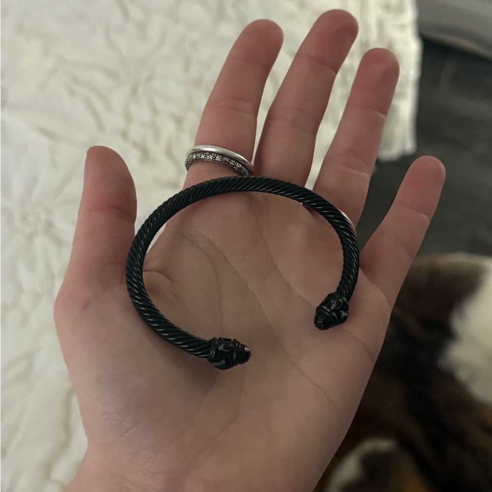 David Yurman black aluminum renaissance cuff